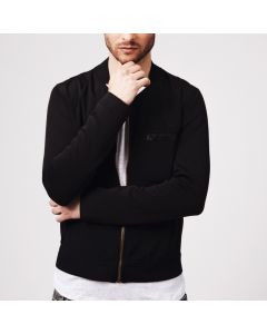 Zip Front Knit Cardigan
