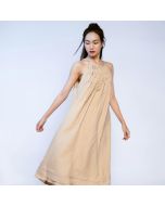 Linen Blend Midi Dress